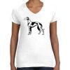 Women's Fine Jersey V-Neck Tee Thumbnail