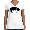 Women's Fine Jersey V-Neck Tee Thumbnail