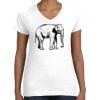Women's Fine Jersey V-Neck Tee Thumbnail