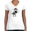 Women's Fine Jersey V-Neck Tee Thumbnail