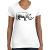 Women's Fine Jersey V-Neck Tee Thumbnail