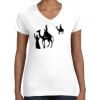 Women's Fine Jersey V-Neck Tee Thumbnail