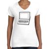 Women's Fine Jersey V-Neck Tee Thumbnail