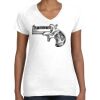 Women's Fine Jersey V-Neck Tee Thumbnail