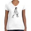 Women's Fine Jersey V-Neck Tee Thumbnail