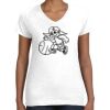 Women's Fine Jersey V-Neck Tee Thumbnail