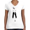 Women's Fine Jersey V-Neck Tee Thumbnail