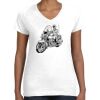 Women's Fine Jersey V-Neck Tee Thumbnail