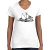 Women's Fine Jersey V-Neck Tee Thumbnail