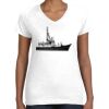 Women's Fine Jersey V-Neck Tee Thumbnail