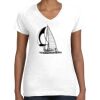 Women's Fine Jersey V-Neck Tee Thumbnail
