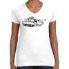 Women's Fine Jersey V-Neck Tee Thumbnail