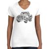 Women's Fine Jersey V-Neck Tee Thumbnail