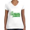 Women's Fine Jersey V-Neck Tee Thumbnail